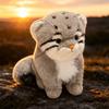 15 см Кавайная Плюшевая Игрушка Кошка Манул Изысканные Имитации Животных Снежный Барс Игрушки Кожа-дружелюбные Предметы для Компании Подарки для Ребенка
