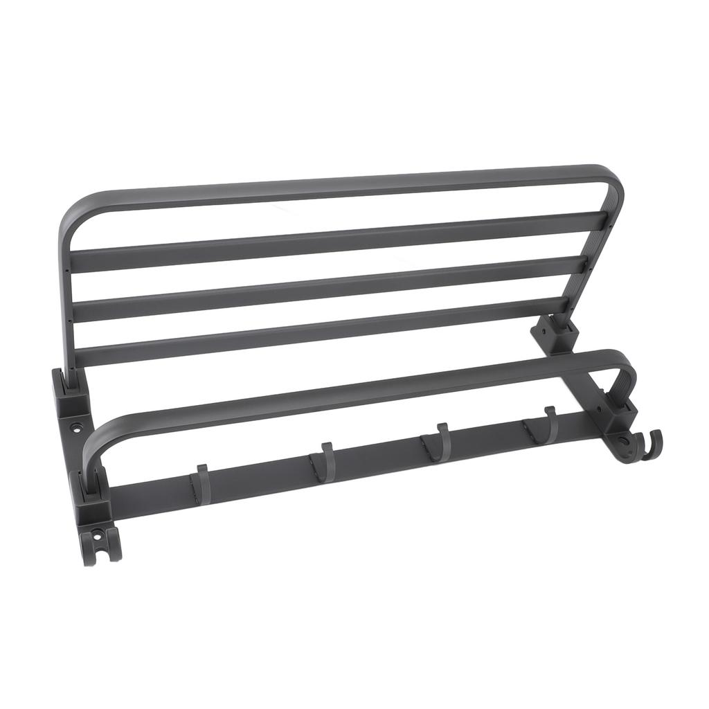 Foldable Towel Rack for Bathroom Wall Mounted Towel Shelf with Hooks Space Aluminum Towel Holder