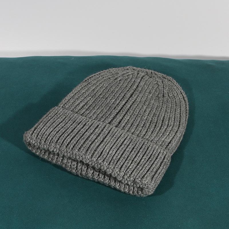 Шапка для женщин на осень и зиму в корейском стиле, универсальная вязаная шапка, индивидуальная вышивка, шапка из шерсти конфетного цвета, теплая шапка от холода, мужская трендовая