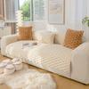 Winter Sofa Cover Thicken Plush Non-Slip Couch Cushion for Living Room Soft Universal L-type Sofa Cover Backrest Towel Sofa Mat