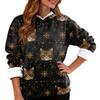 Women's Fashion Casual Long Sleeve Christmas Printed Hooded Sweatshirt