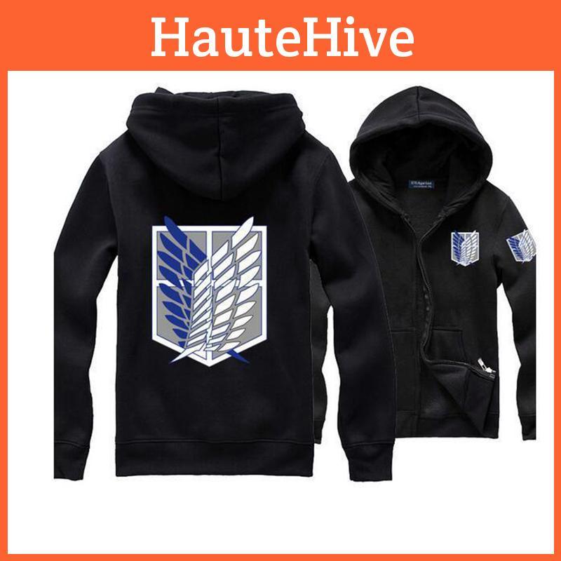 Титан Атака на Shingeki No Kyojin Косплей Костюм Худи Джемпер Пальто Куртка