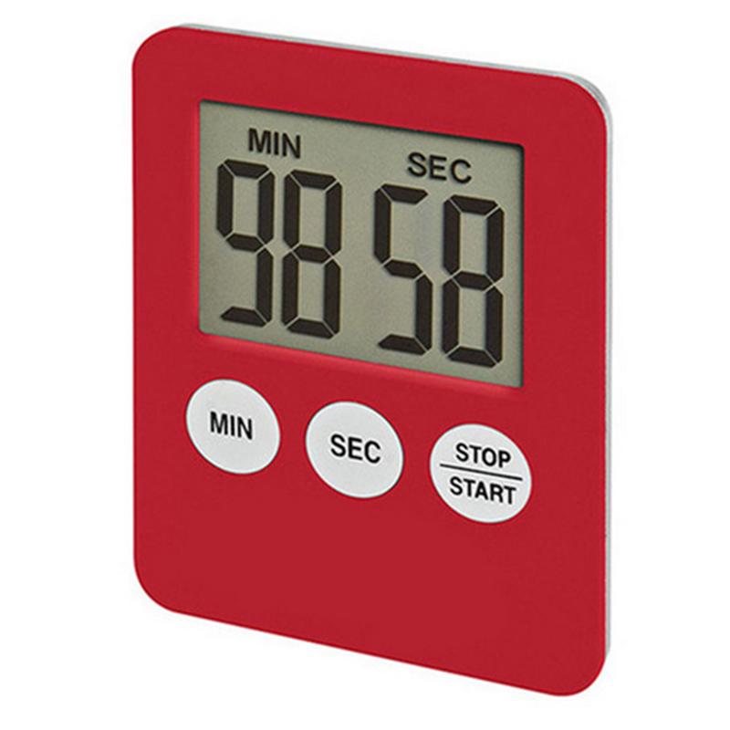 5 цветов, тонкий ЖК-цифровой экран, кухонный таймер, квадратный таймер для приготовления пищи, обратный отсчет, будильник, магнитные часы