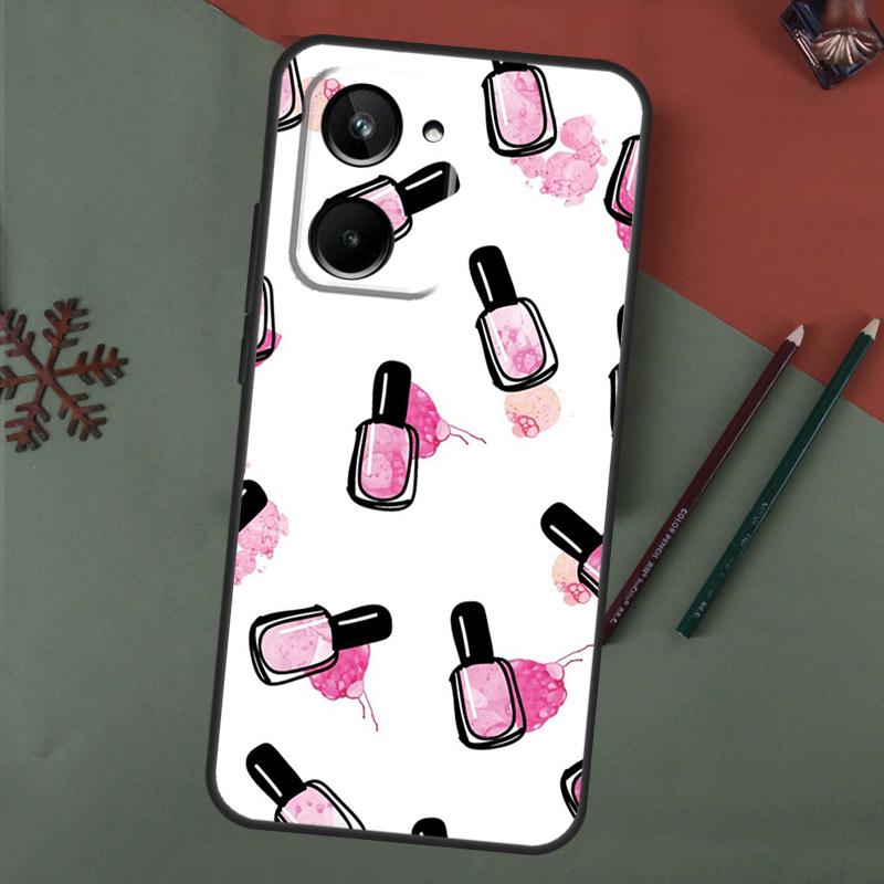 Nail Polish Bottles Collection Case For Realme C75 C65 C67 C71 C63 C61 C55 C51 C53 C35 11 12 13 14 15 Pro Plus GT6 GT7 Pro