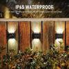 10/8/6/4LED Solar Wall Lamp Outdoor Waterproof Up and Down Luminous Lighting for Garden Fence Decoration Sunlight Light