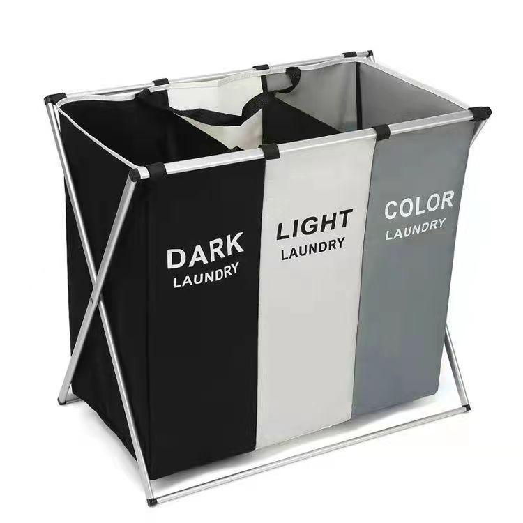 Foldable Waterproof Laundry Hamper with Handles - Oxford Cloth and Aluminum Frame