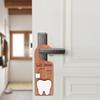 1/2Pcs Wooden Tooth Pattern Door Hanging Decoration Natural Wood Teeth Stand Gate Kid Tooth Loss Milestone Marker