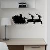 Christmas Sleigh Metal Wall Art Elegant Iron Art for Interior Decoration, Perfect Home Office & Wall Hangings for Holiday Cheer