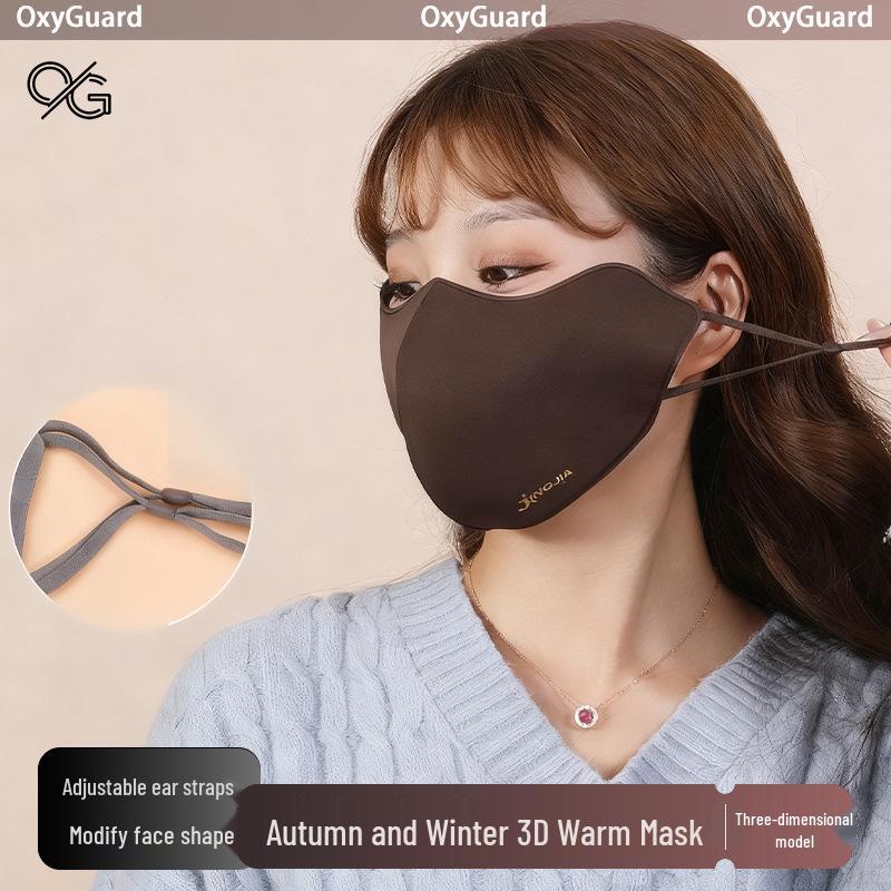 Winter 2025 Women's 3D Curved Breathable Warm Mask with Eye Protection