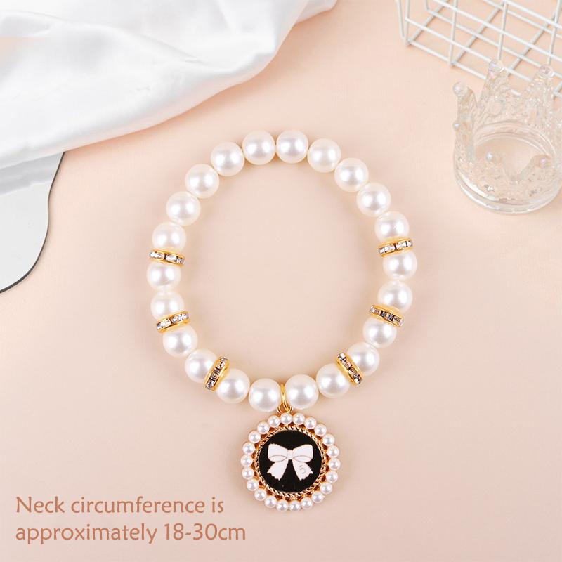 Adjustable Pet Pearl Necklace Cat Dog Pearl Collar Wedding Party Pet Jewelry Accessories Pet Products Pet Birthday Gifts