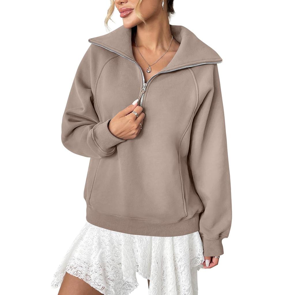 Женский свитшот Оверсайз Повседневный Свободный Пуловер Топ