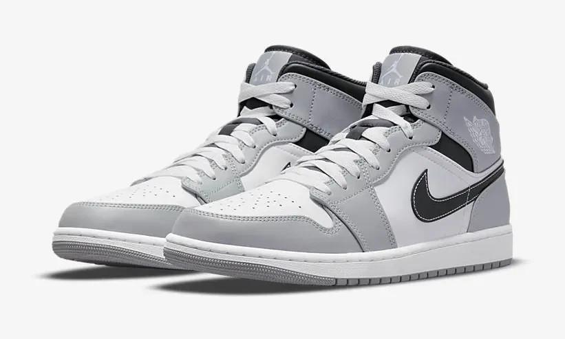 554724-078 Nike Air Jordan 1 Mid Серый Белый Антрацит (Мужской)