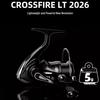 Спиннинговая катушка Daiwa CROSSFIRE LT - Легкая металлическая шпуля для дальнего заброса, Доступна в 26 моделях.