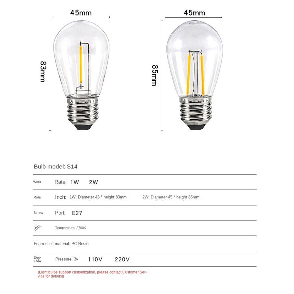 Stabla Incandescent 1W 2W E27 LED light bulb Vintage Bulb light bulb