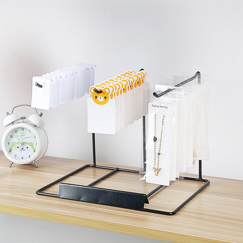 Железный кронштейн, стеллаж для демонстрации ювелирных изделий, домашнее украшение для рабочего стола, серьги, ожерелье, веревка для хранения, веревка, органайзер, стеллаж