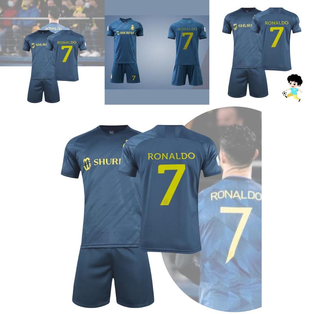 22-23 Победоносная команда Саудовской Аравии Футбольная майка Роналду 7 Детская футбольная форма Напечатанный номер