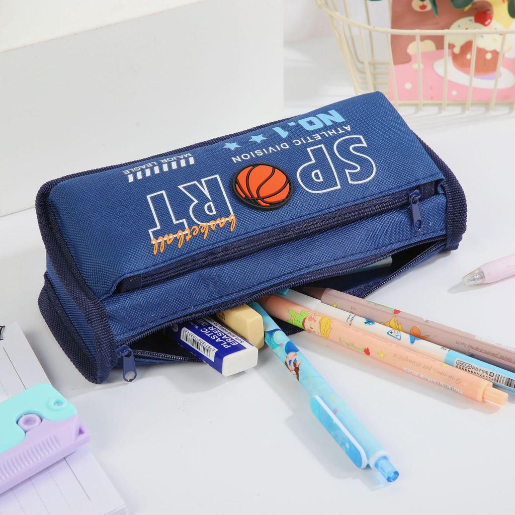 Приграничный студенческий пенал: Дизайн в виде спортивного мяча, Креативный, Вместительный, Простой Оксфордская ткань для мальчиков