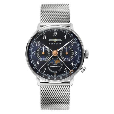 Повседневные часы LZ129 Hindenburg Moon Phase Silver 7037-M3 женские [Товар]