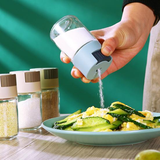 Стеклянная солонка с влагостойким уплотнением, легко заправляемая, прозрачная банка для приправ для пищевых продуктов