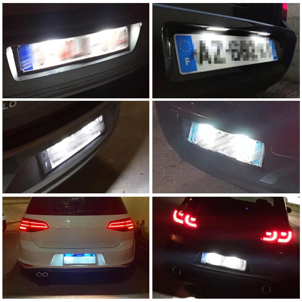 Светодиодная лампа подсветки заднего номерного знака автомобиля SMD LED CANbus Для VW Passat B6 CC Eos Golf 4 5 6 7 MK7 Polo Superb Seat Leon Altea
