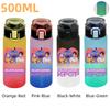 500ML KPop Demon Hunters Plastic Anime Water Cup Has Scale Travel Office Gym Hiking Portable Drink Bottles Outdoor Sport Gifts