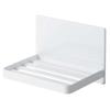 Magnetic Bathroom Soap Tray, White, Approx. 12cm W X 8.7cm D X 8cm H, Tower Design, Protects Soap from Water, 5556