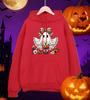 Happy Halloween Bow Ghost Print Man Hoody Hip Hop Multicolor Hoodies Fleece All-Match Pullovers Oversized Pocket Sportswear