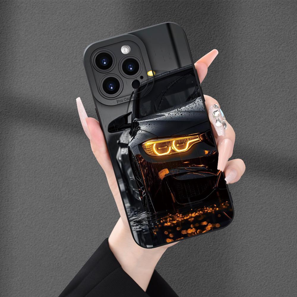 Красивый и классный чехол для телефона с рисунком автомобиля, подходит для iPhone 17 16 15 14 13 12 11 Pro/Max/Plus, противоударный и защищающий от падений