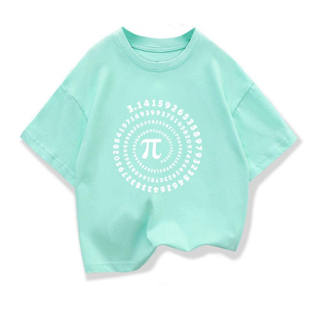 Children's Fun Pattern Printed Summer Loose Round Neck Short Sleeve T-Shirt for Old Boys and Girls Top