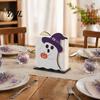 Halloween Party Table Decor Ghost Wooden Napkin Holder, Cute Paper Towel Decorative Festive Holiday Kitchen Storage Stand, Freestanding Tissue