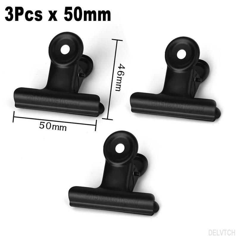 3/5Pcs Large Size Stainless Steel Clips Metal Spring Grip Clips Ticket Paper Clamps Office File Document Binder Clip Stationery