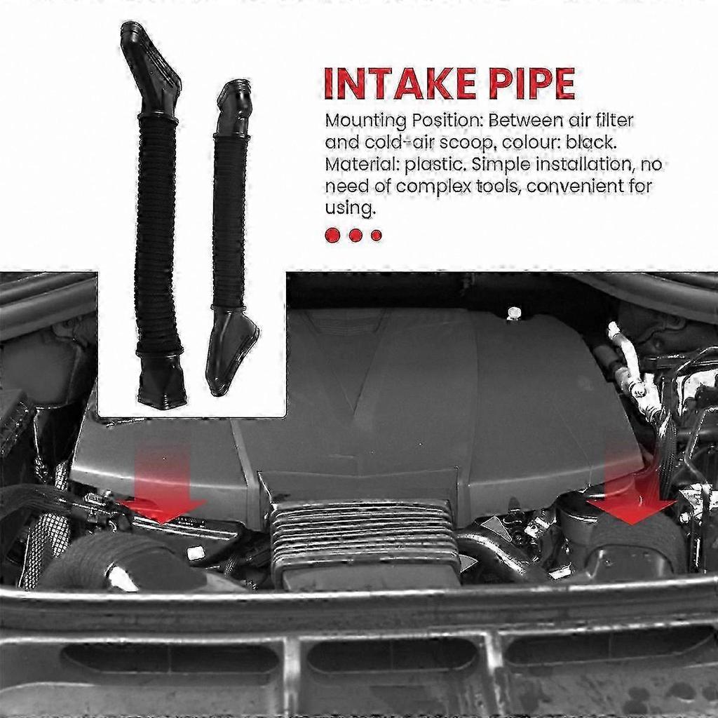 2 x Car Air Intake Hose L/R for  GL350, ML350 x166 (2012-2016), Parts 6420948797, 6420948897
