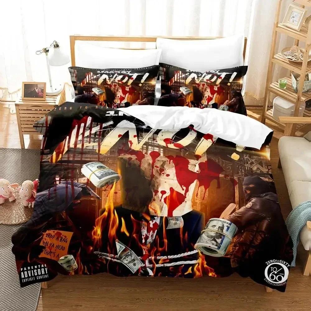 Rip Jaydayoungan Rapper Bedding Set Boys Girls Twin Queen Size Duvet Cover Pillowcase Bed Kids Adult Fashion Home Textileextile