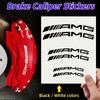 CRN1 6pcs Car Caliper Sticker Wheel Hub Decals Decoration For Mercedes Benz AMG W203 W206 W220 W205 W211 W212 W201 W210 W108 W168