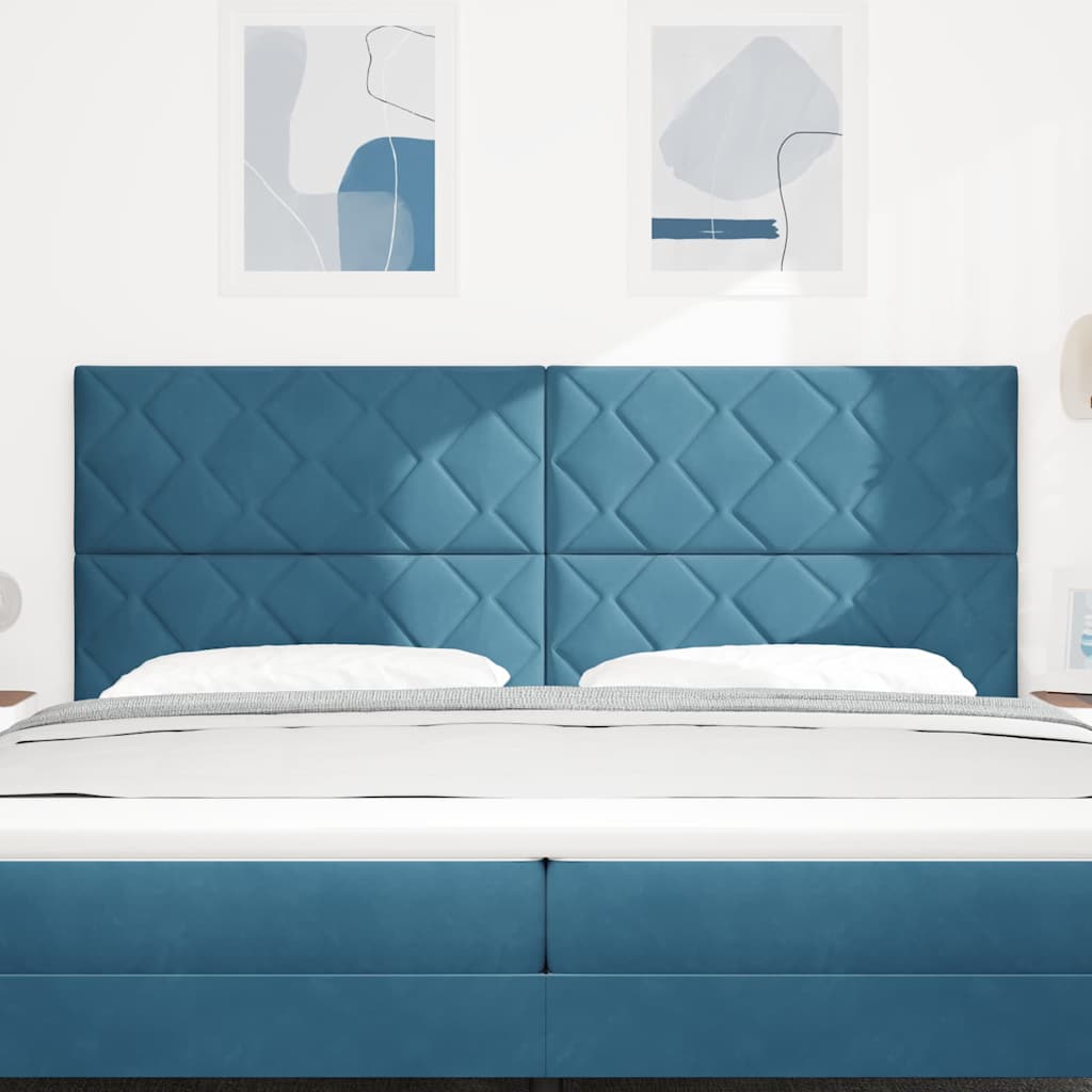 Headboard Dark Blue 200 cm Velvet