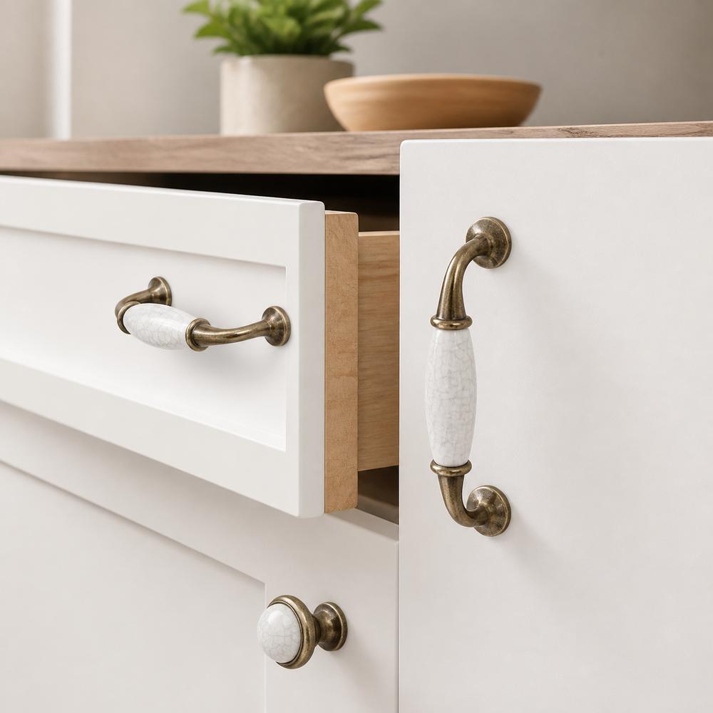Ceramic Wardrobe Handles Black White Color Cabinet Pulls New Furniture Handle Cupboards