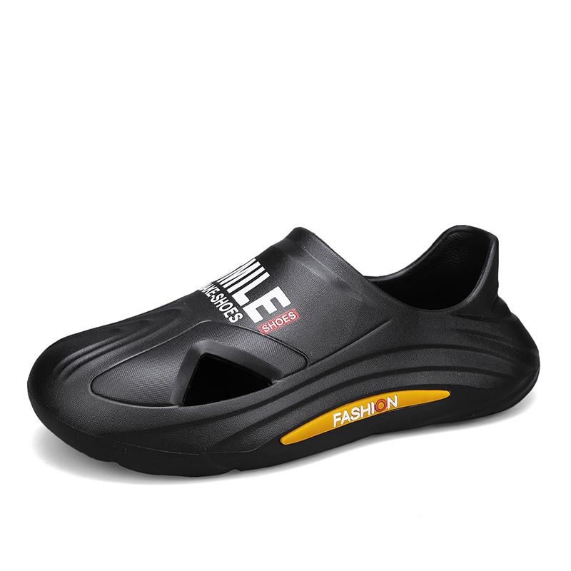 Новые летние пляжные туфли для пар, мужские туфли с отверстиями, сандалии легкие и мягкие, большие размеры