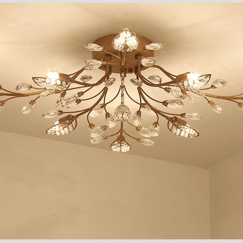 Современная хрустальная потолочная люстра, люстры для внутреннего освещения, хрустальный блеск для гостиной, спальни, кухни, светодиодные светильники