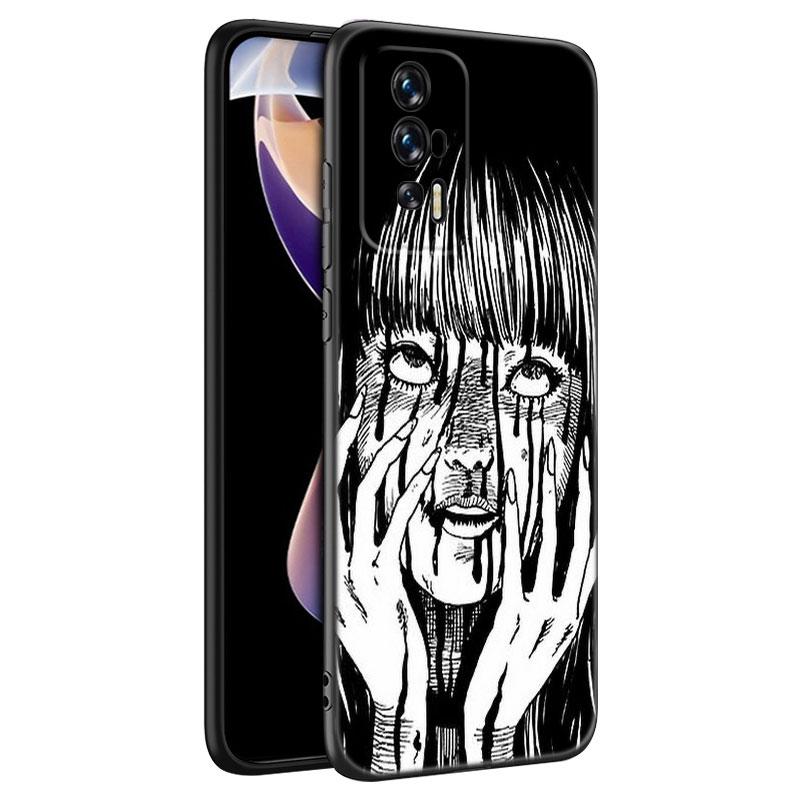 Japanese Horror Manga Black Phone Case For Xiaomi Redmi 7A 8A 9A 10A 11A 9C 10C 12C 13C 11 Prime A1 A2 Plus 12 4G Note 9T 12R