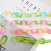 10Pcs Double Colors Acrylic Open Chain For Jewelry Findings Making DIY Earring Mobilephone Chain Charm Decoration