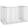 Gabion Wall for Trash Cans Galvanized Steel 180 x 100 x 110 cm