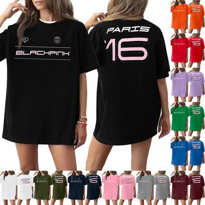 Женская футболка с круглым вырезом и короткими рукавами с принтом