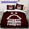 Nottingham Forest FC Pattern Bedding uilt Set uilt Cover Pillowcase Home Decoration Birthday Gift (1 * duvet cover + 2 * pillowcase without core)