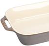 Staub Dish Antique Gray 27 X Ceramic Gratin Dish Oven Microwave Safe Japanese Dish "Rectangular 20cm" [Authorized Product] 40511-884