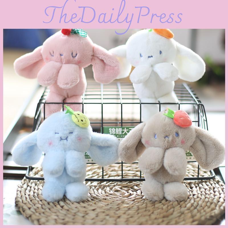 Cute Soft Bunny Plush Keychain Adorable Rabbit Bag Pendant Stuffed Animal