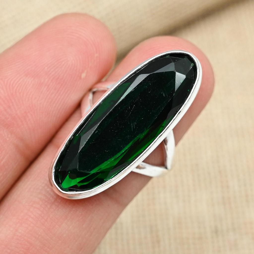 Chrome Diopside Gemstone Solid 925 Sterling Silver Handmade Jewelry Gift Ring