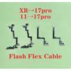 For iPhone 11 To 17 Pro DIY Back housing Power Volume Led Flash Switch Flex Cable For iPhone XR Like 17 Pro