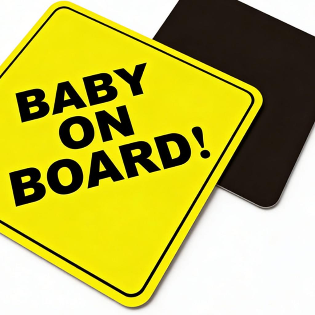 Magnetic Baby In Car Sign Waterproofing Reflective Baby In Car Magnet Warning Sticker for Vehicle