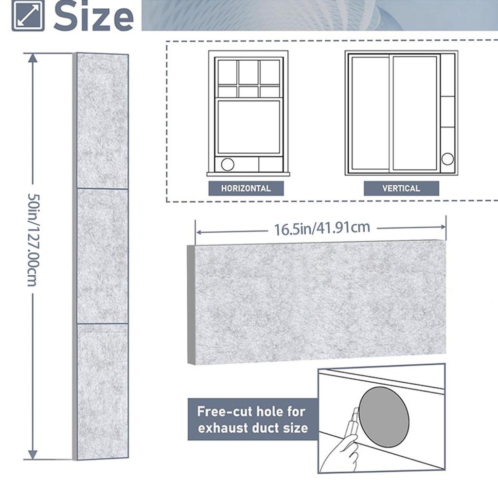 Набор из 3 пенопластовых изоляционных панелей для окон кондиционера с клеем для герметизации кондиционера, набор для шумоподавления