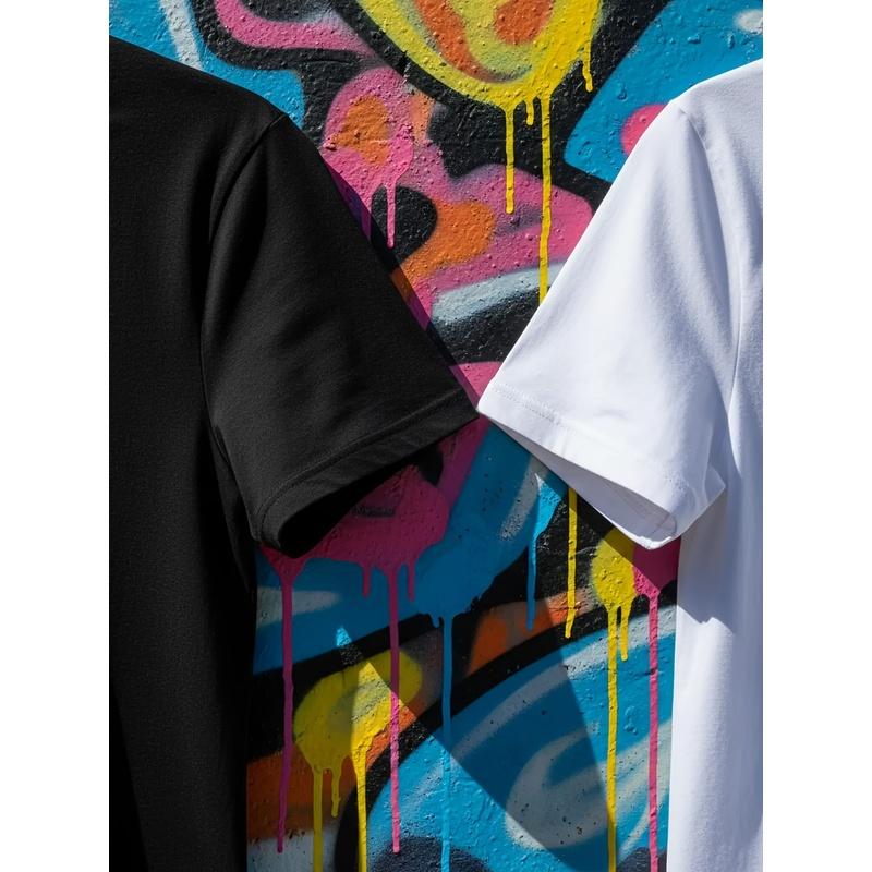 Men'S Black T-Shirt with Cartoon Character And Text Holla Die Gewaltfee Print for Casual Wear